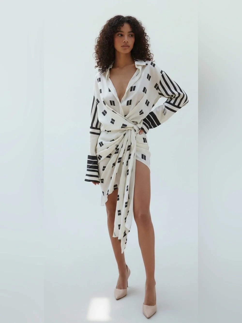 oscar de la renta shirt dress Oscar de la Renta Silk-Blend Shirtdress